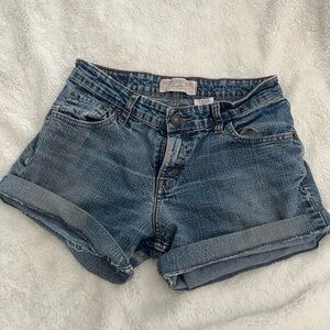 midrise jean shorts